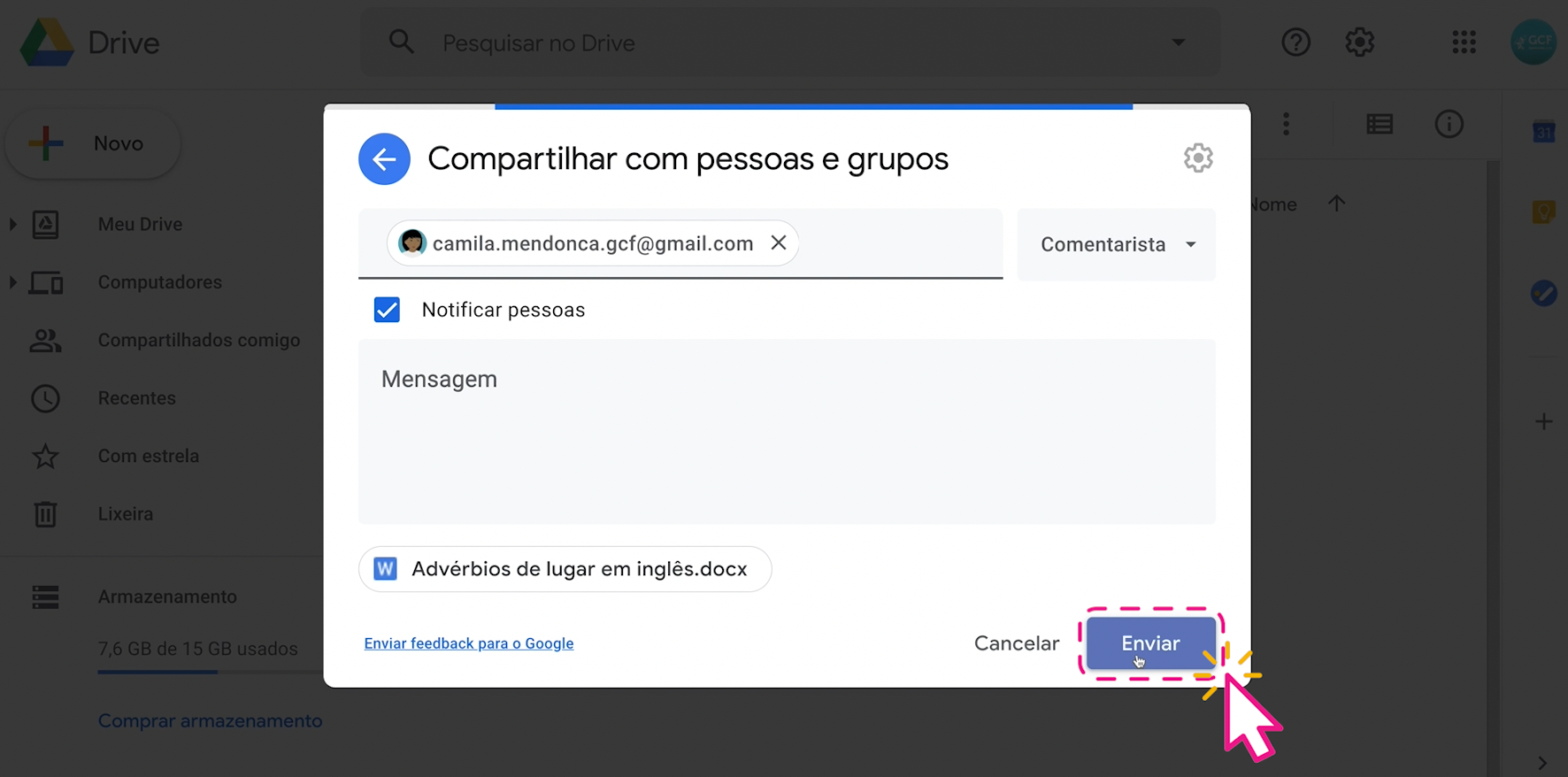 Como utilizar o Google Drive integrado a Google Sala de Aula 7